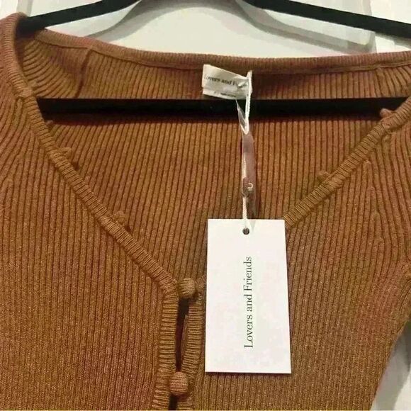 Lovers and Friends Jalen Feather Mini Dress in Cocoa - Picture 4 of 5